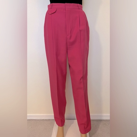 Lady Manhatten-60’s/70 Vintage, Neon Pink, Pleated, USA, Dress Pant. Size-12 - Picture 1 of 9